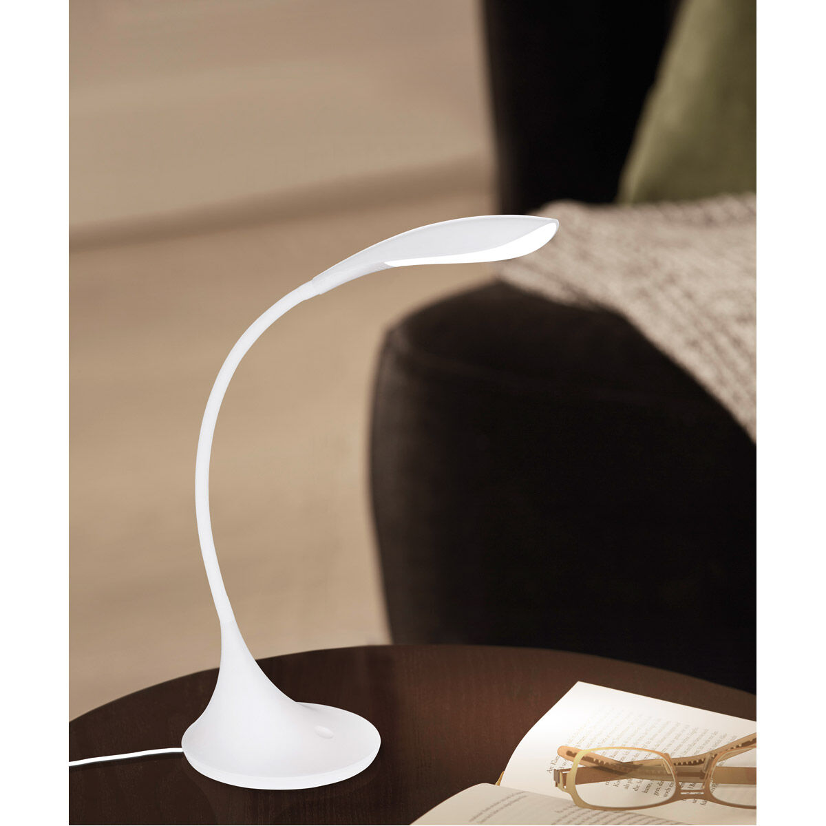 Dambera 14.75 inch 4.5 watt White Desk Lamp Portable Light, LED