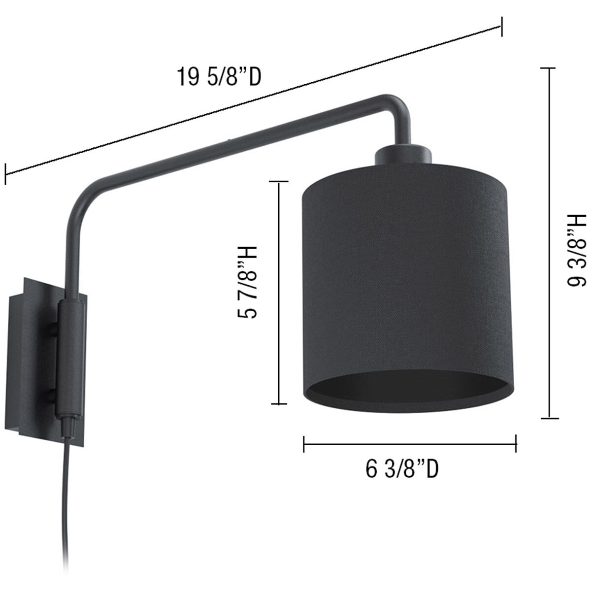 Eglo Saiti 1 Wall Sconce Black 99348A