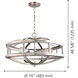 Montrose 4 Light 19 inch Acacia Wood and Brushed Nickel Chandelier Ceiling Light