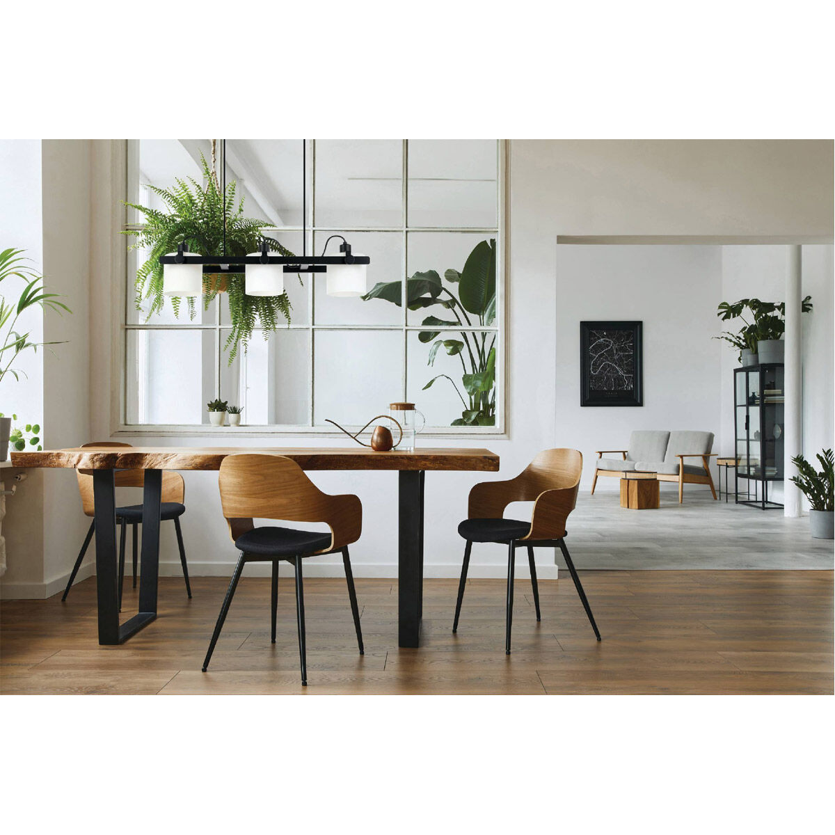 Drummond 3 Light 30.71 inch Black Pendant Ceiling Light