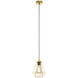 Tarbes 1 Light 7 inch Brushed Brass Pendant Ceiling Light