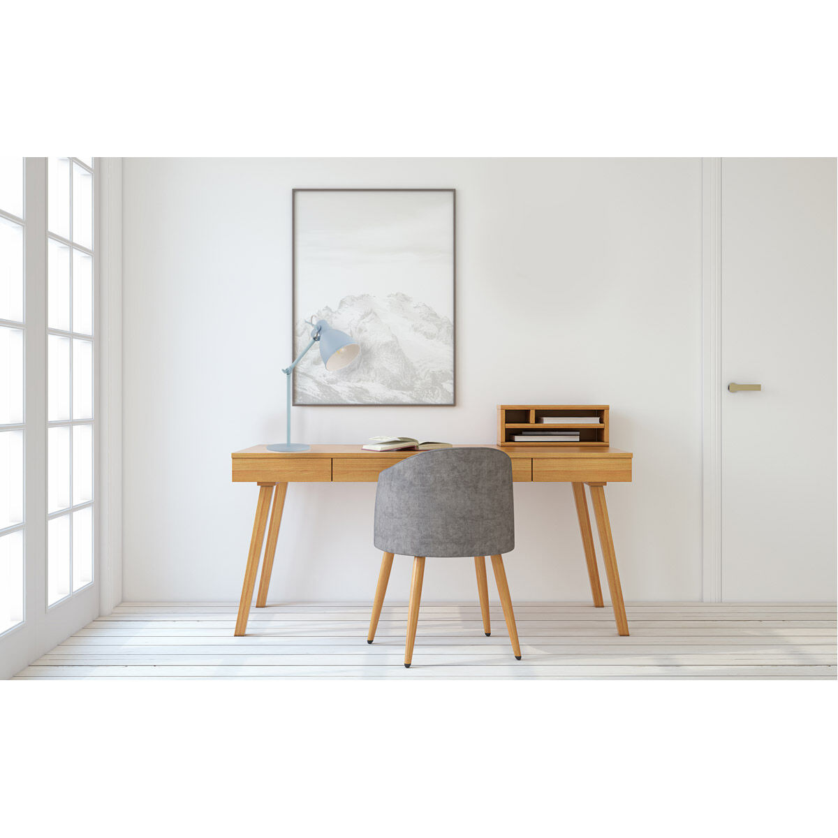 Priddy 17.05 inch 40.00 watt Pastel Light Blue Desk Lamp Portable Light