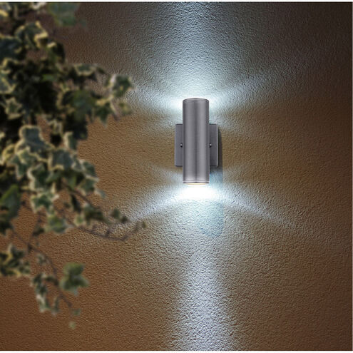 Riga 2 Light 7 inch Anthracite Outdoor Wall Light