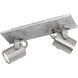 Praceta 2 Light 120 Concrete Grey and Matte Nickel with Chrome Track Light Ceiling Light
