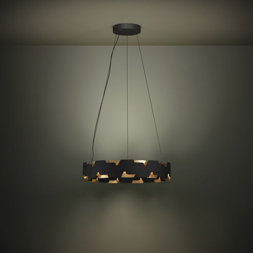 Altagracia LED 24.17 inch Black and Gold Pendant Ceiling Light