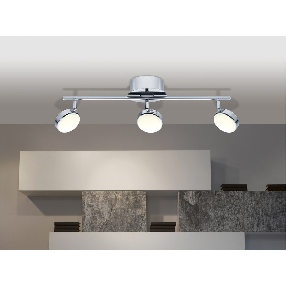 Salto 3 Light 120 Chrome Track Light Ceiling Light