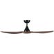 Surfline 52 inch Black with Walnut Blades Ceiling Fan