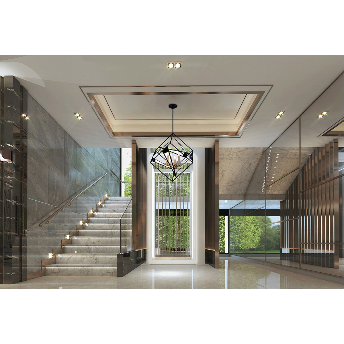 Corrietes 6 Light 29.57 inch Matte Black Pendant Ceiling Light