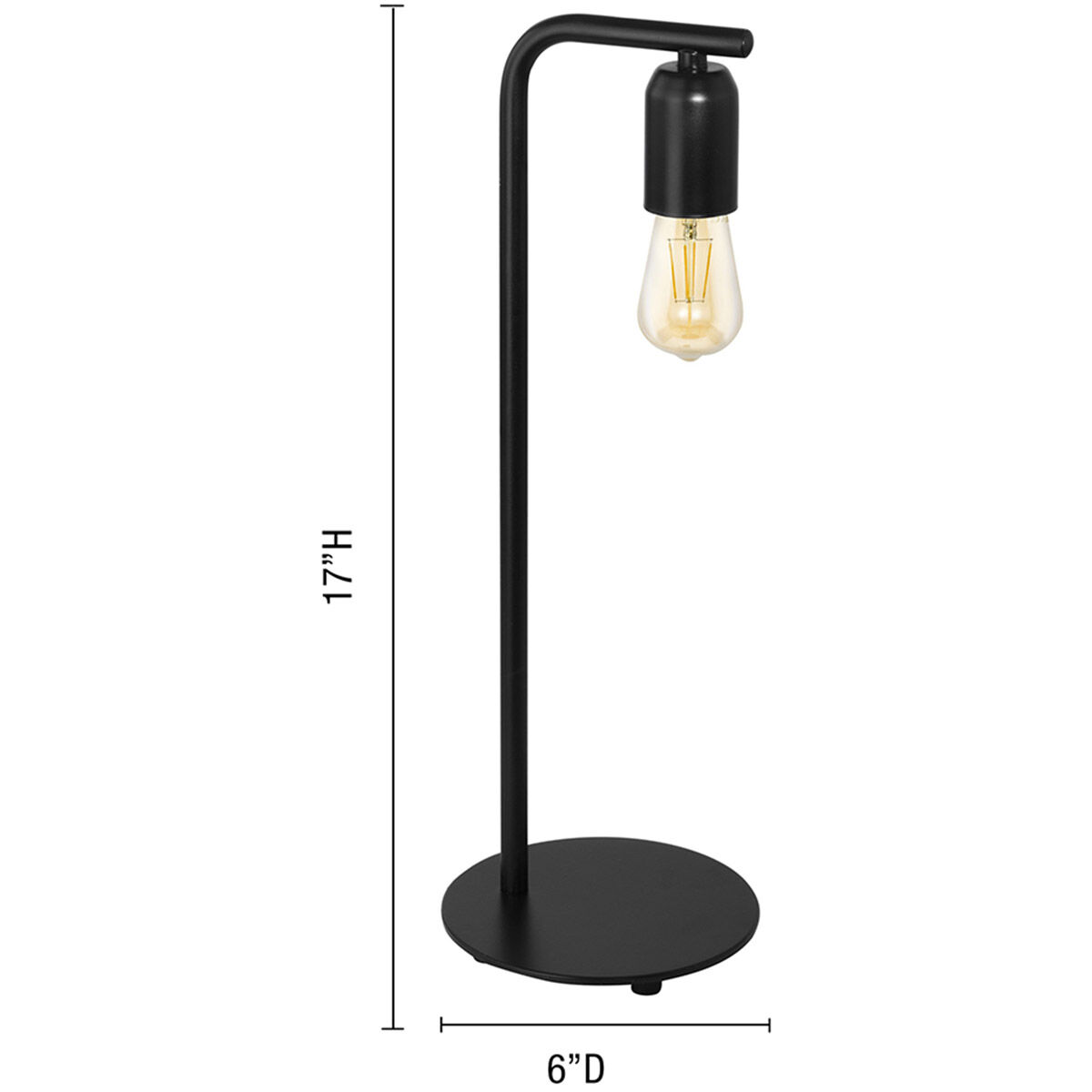 Adri 17 inch 12.00 watt Black Table Lamp Portable Light