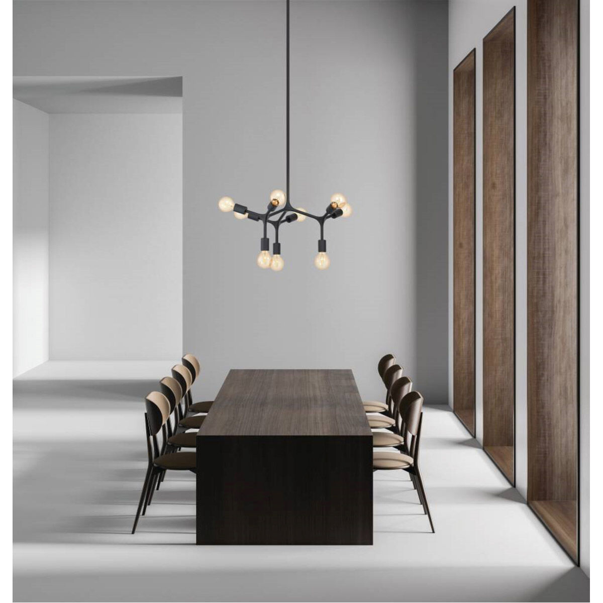Bocadella 9 Light 25.16 inch Matte Black Pendant Ceiling Light