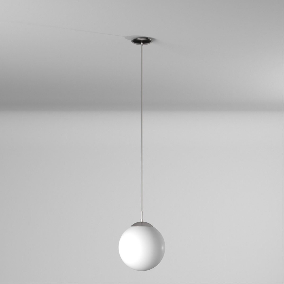 Rondo 1 Light 11.75 inch Matte Nickel Pendant Light Ceiling Light