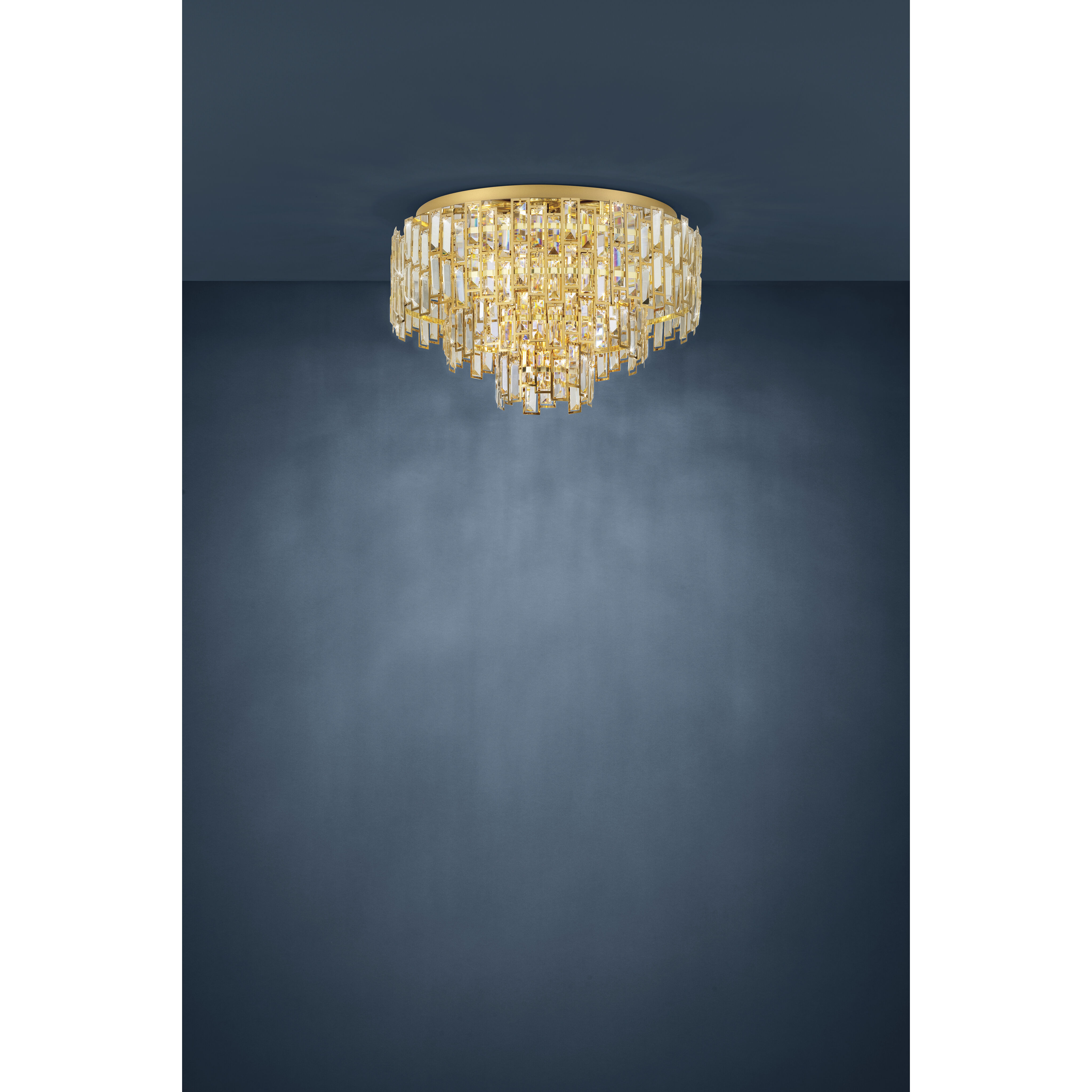 Calmeilles 10 Light 24.8 inch Brass Flush Mount Ceiling Light