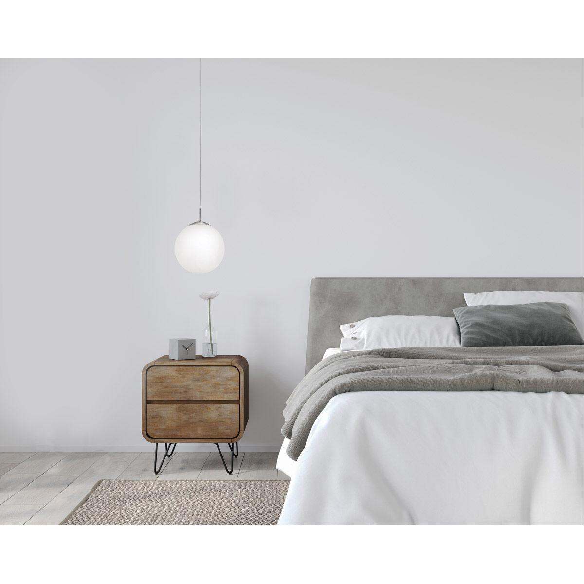 Rondo 1 Light 9.84 inch Matte Nickel Pendant Ceiling Light