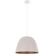 Coretto 1 Light 15.75 inch Matte White and Pastel Apricot and Copper Pendant Ceiling Light