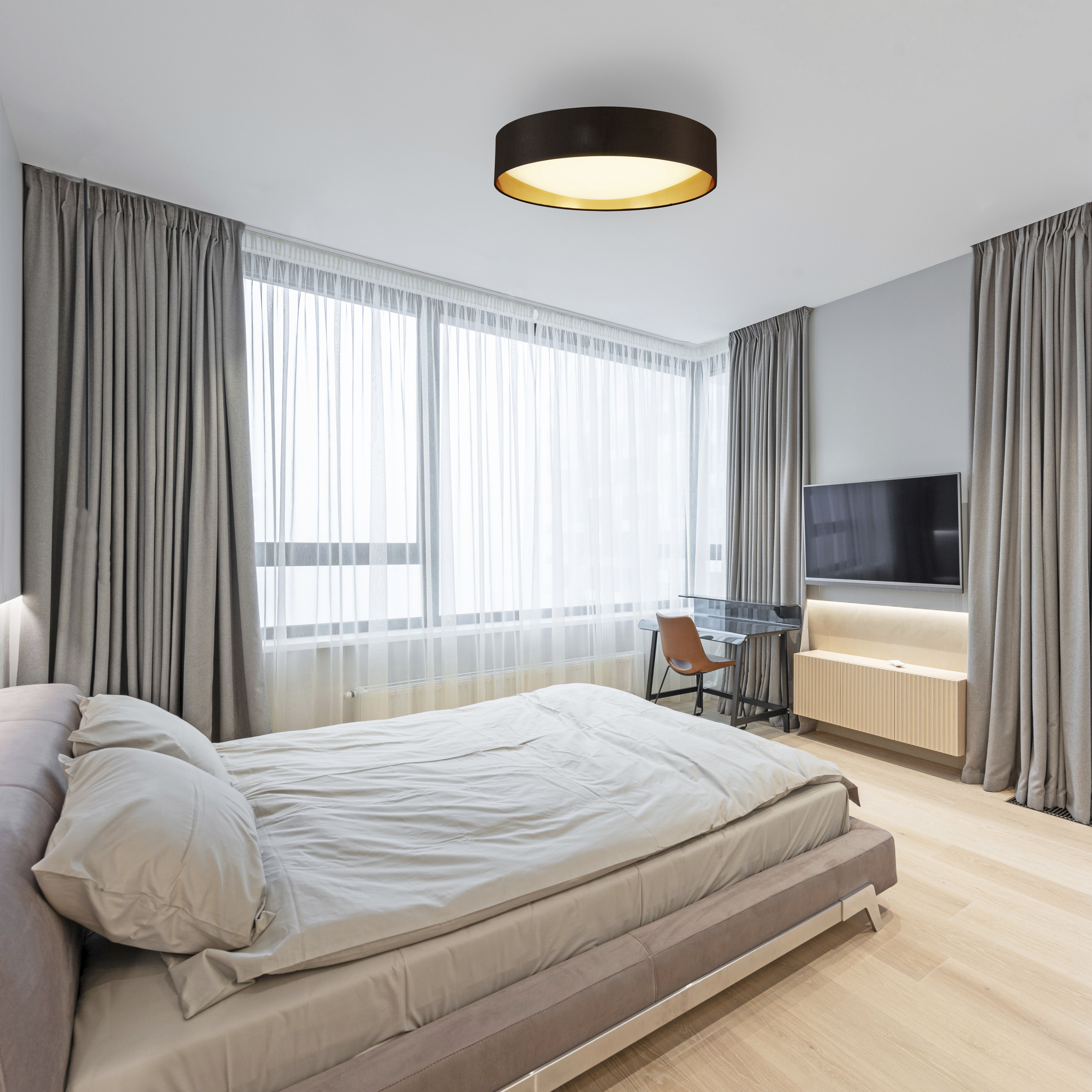 Orme LED 19.88 inch Black/Gold Flush Mount Ceiling Light