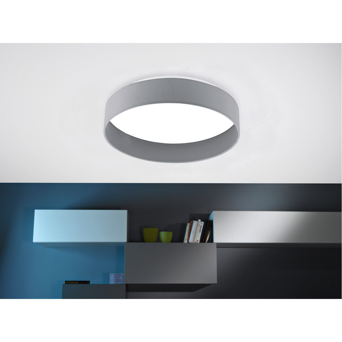 Palomaro LED 16 inch Charcoal Grey Flush Mount Ceiling Light