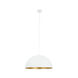 Rafaelino 1 Light 21 inch White/Gold Leaf Bowl Pendant Ceiling Light