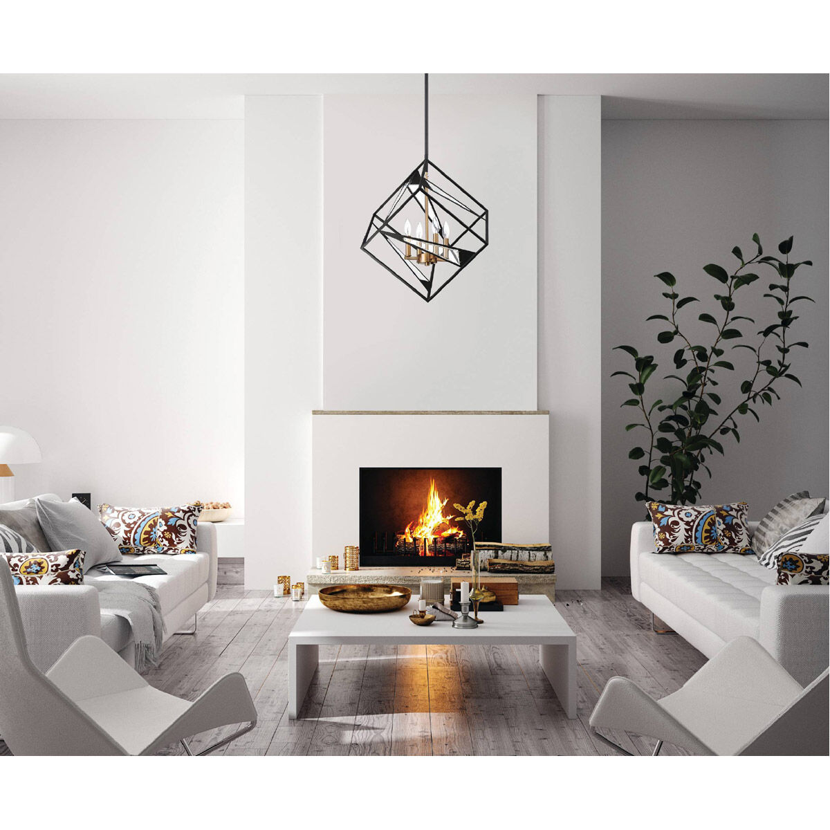 Corrietes 4 Light 23.15 inch Matte Black Pendant Ceiling Light