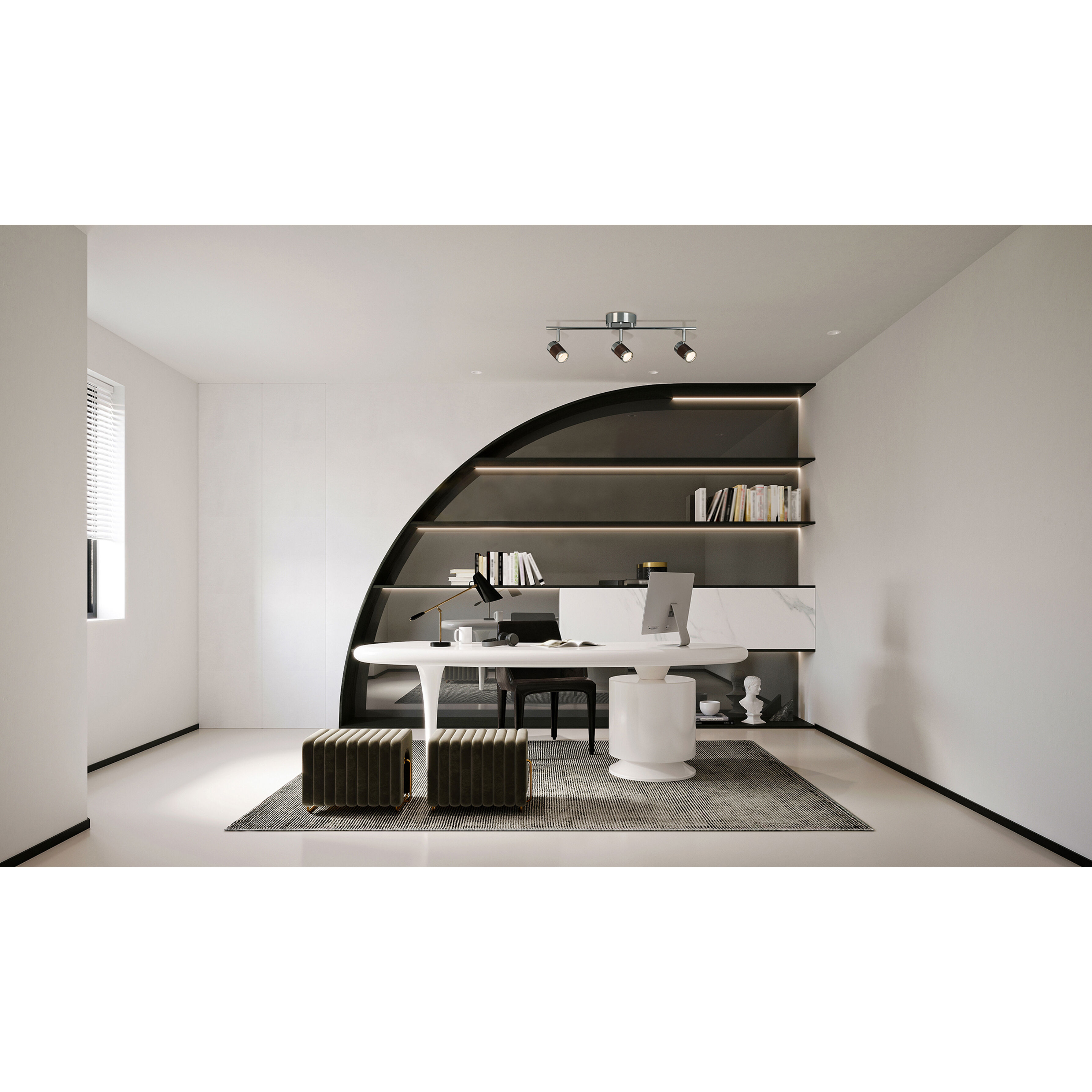 Brews 3 Light 120 Chrome Track Light Ceiling Light