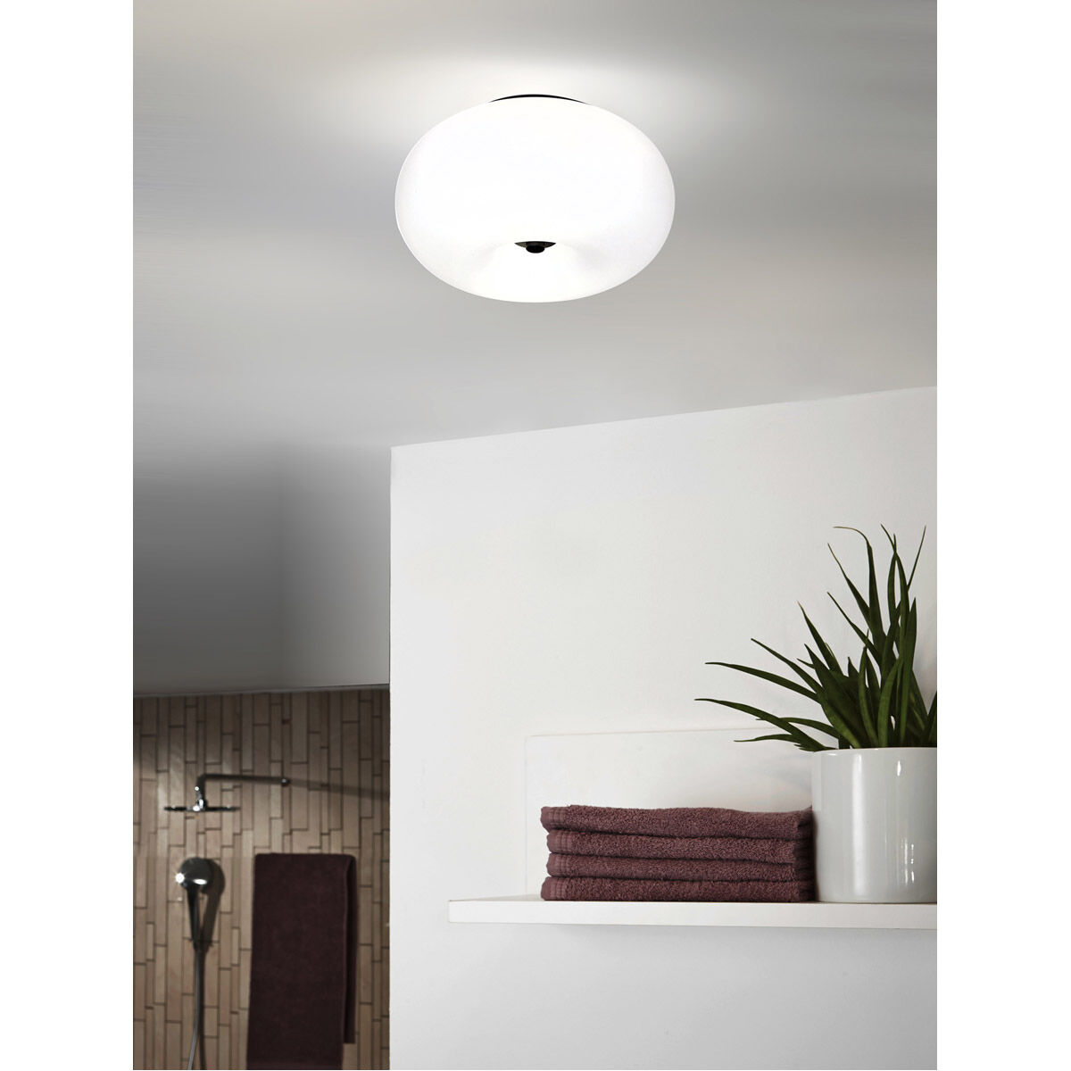Optica Black 2 Light 15 inch Black Semi-Flush Mount Ceiling Light