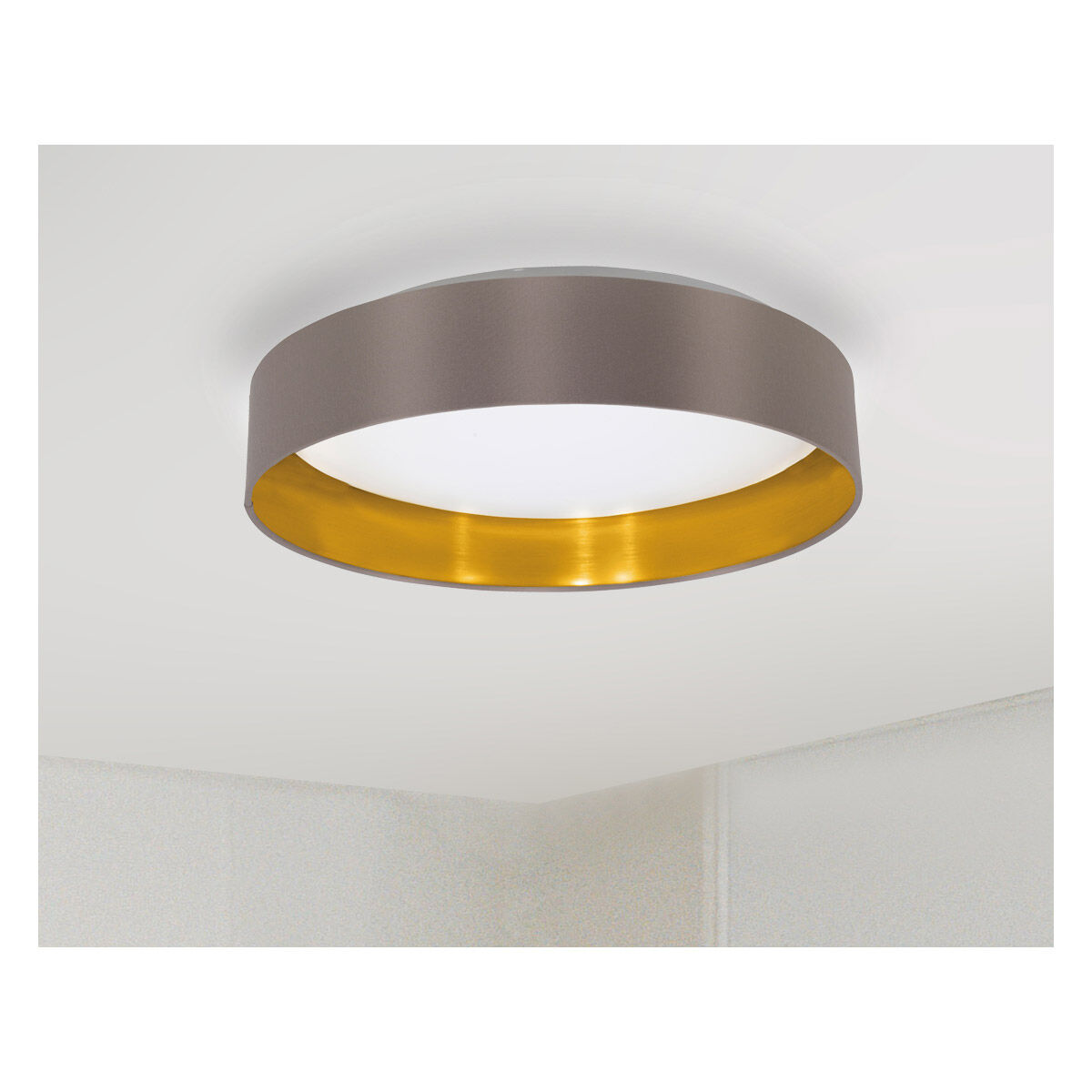 Maserlo LED 15.95 inch Satin Nickel Flush Mount Ceiling Light