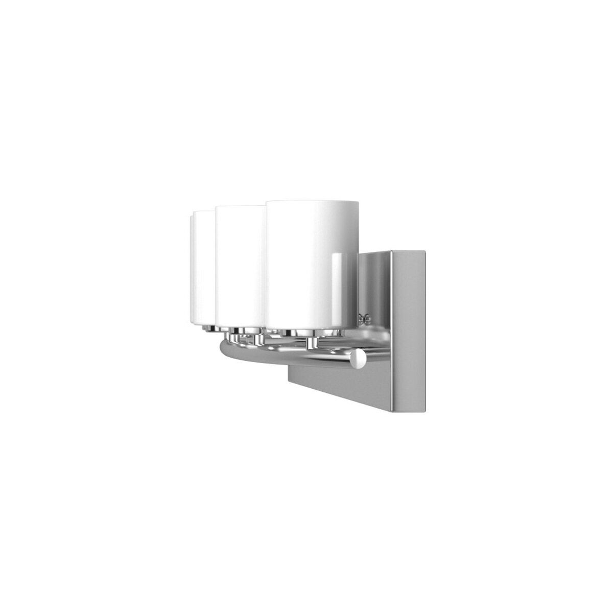 Abete 5 Light 29.13 inch Chrome Vanity Light Wall Light, White Glass