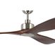 Westerly 72 inch Brushed Nickel with Acacia Blades Ceiling Fan