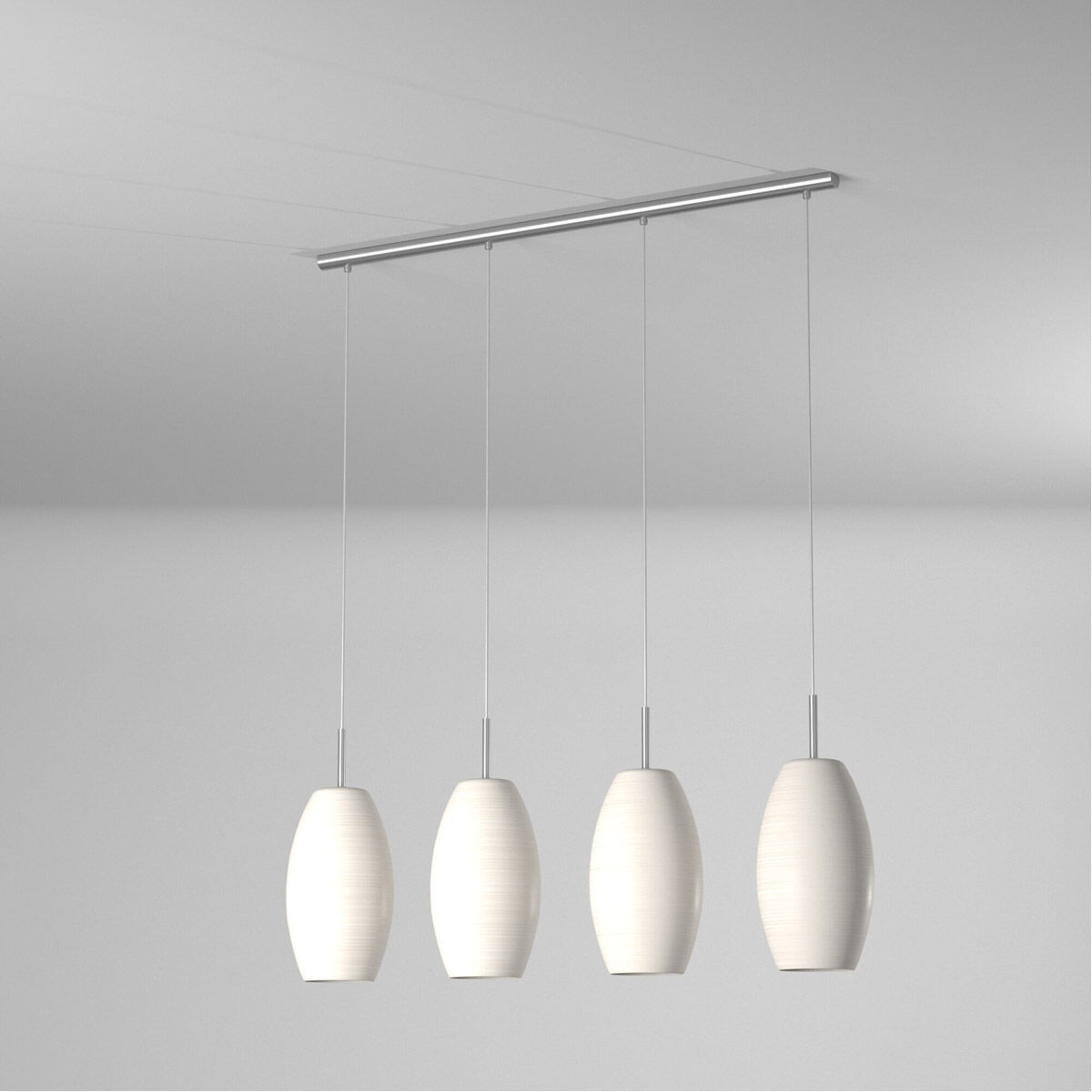 Batista 1 4 Light 39.75 inch Matte Nickel Trestle Hanging Light Ceiling Light