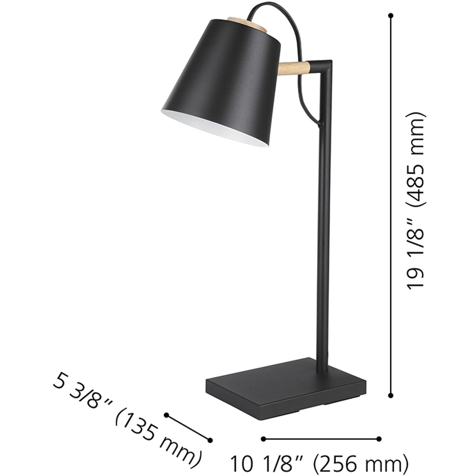 Lacey 19 inch 25.00 watt Structured Black Table Lamp Portable Light