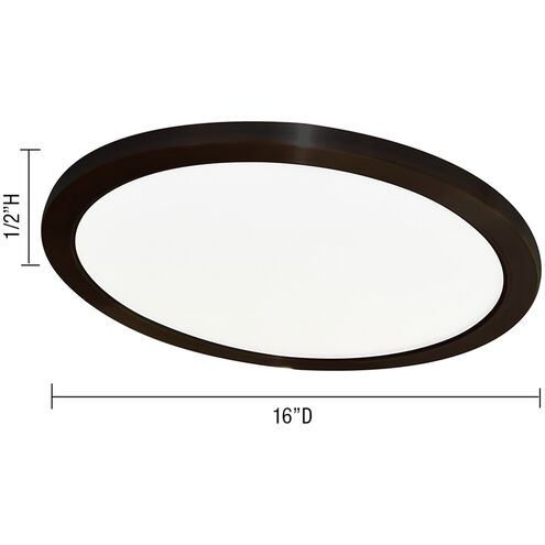 Trago 2 LED 16 inch Black Flush Mount/Wall Sconce Ceiling Light