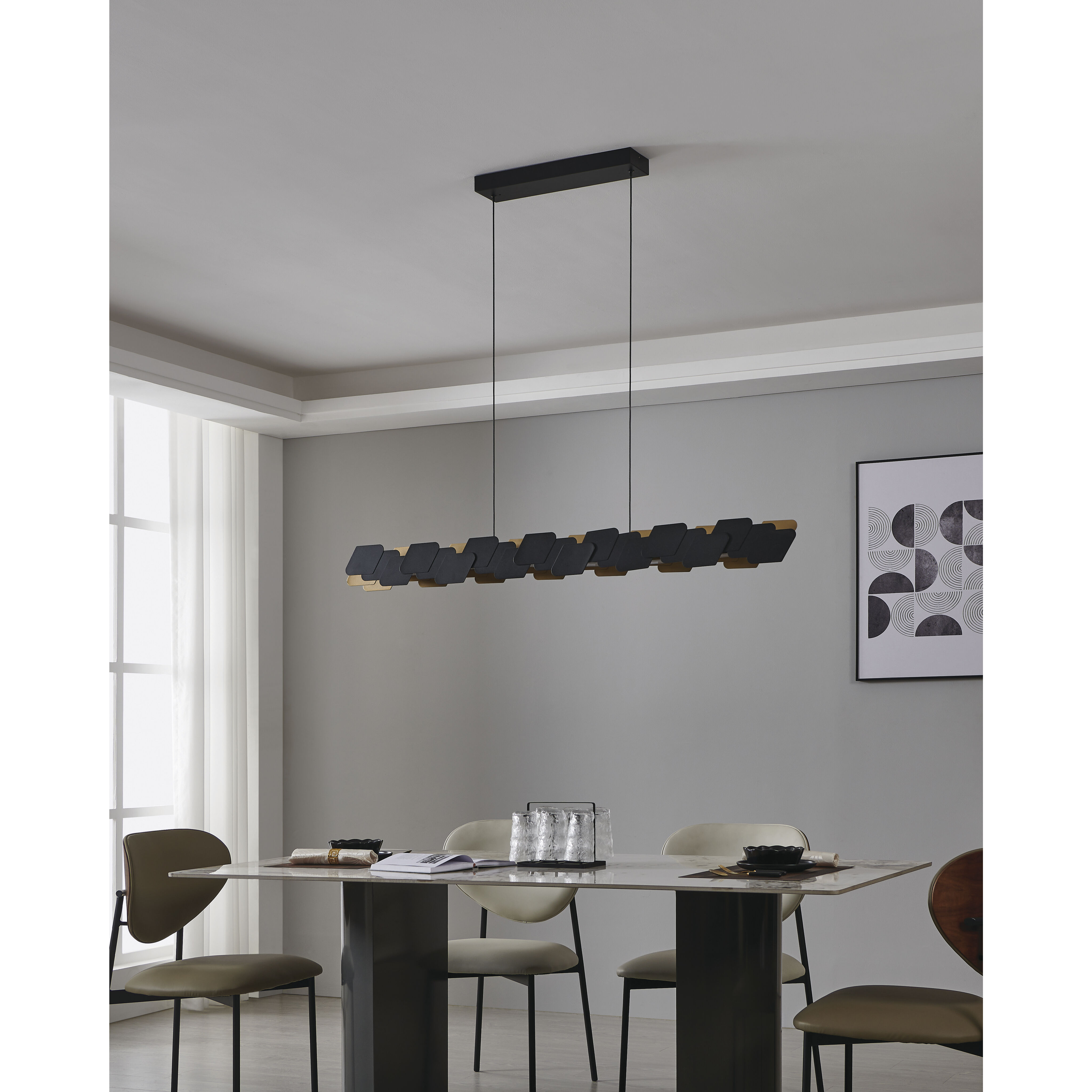 Altagracia LED 2.68 inch Black and Gold Pendant Ceiling Light