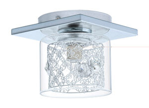 Panella 1 Light 6 inch Chrome Semi-Flush Mount Ceiling Light