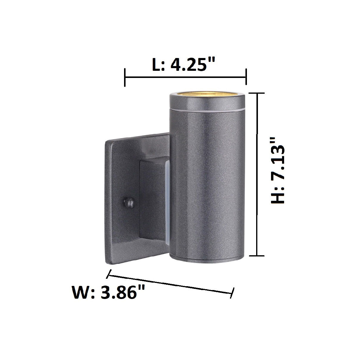 Riga 1 Light 6 inch Anthracite Outdoor Wall Light