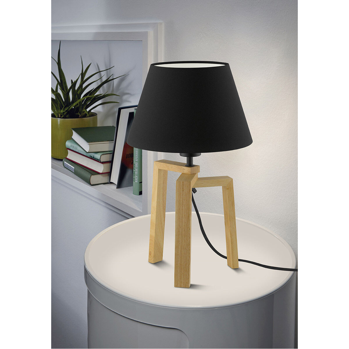 Chietino 17.32 inch 60.00 watt Natural Wood Table Lamp Portable Light