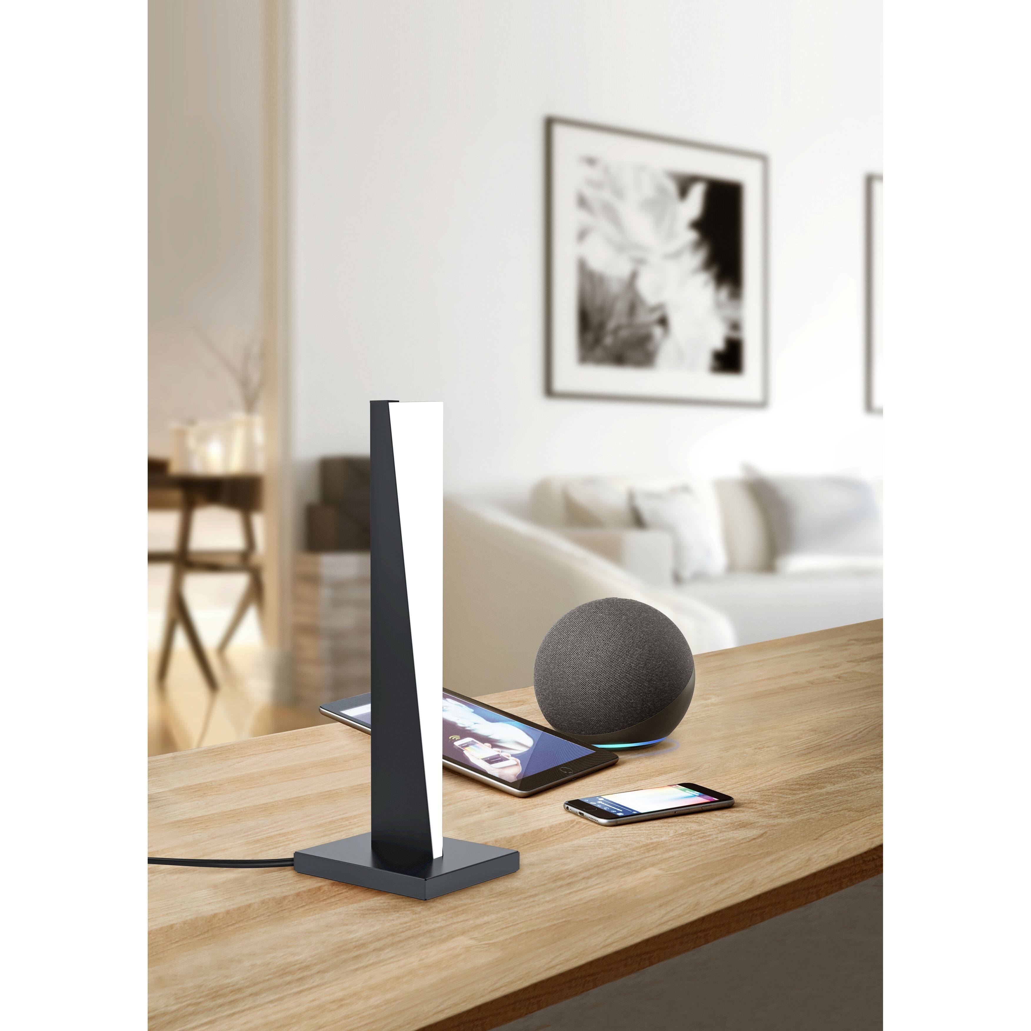 Isidro 16.15 inch 9.00 watt Structured Black Table Lamp Portable Light