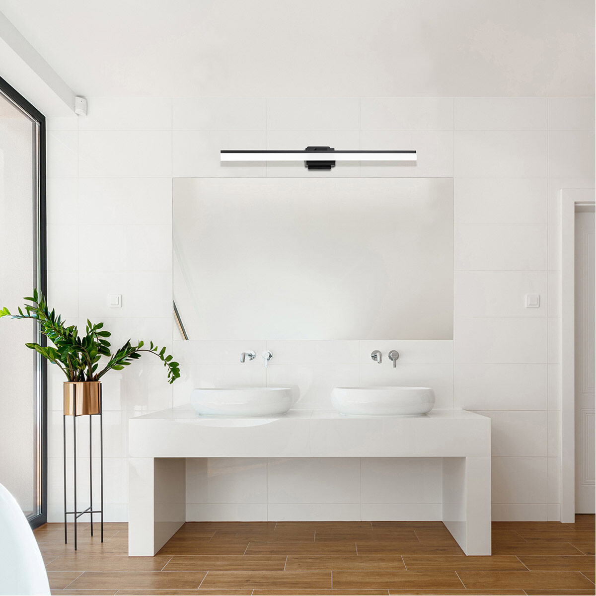 Palmital 1 Light 35.43 inch Black Vanity Light Wall Light