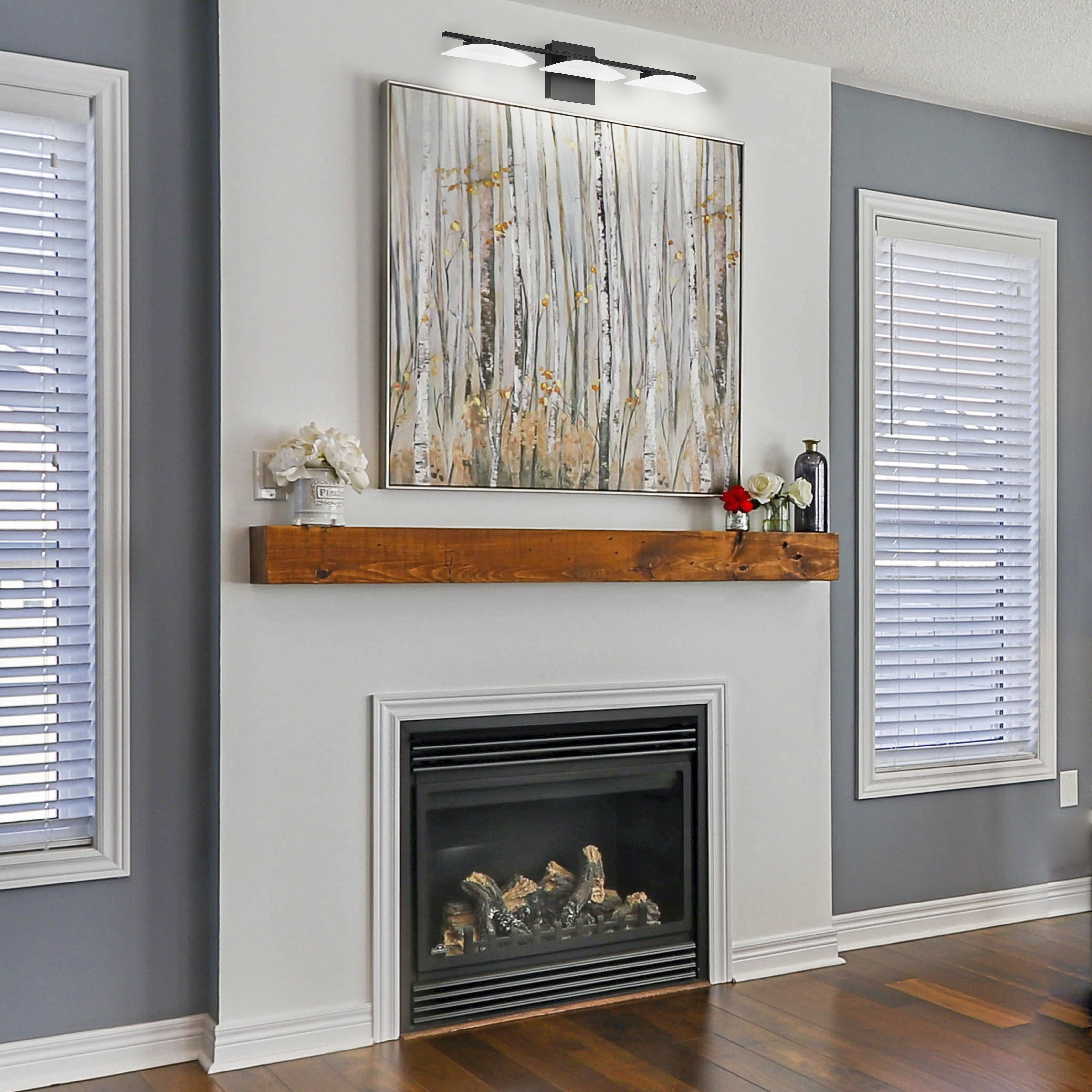 Metrass 3 LED 27.56 inch Matte Black Bath Vanity Wall Light