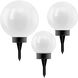 Solar 0.5 watt Black Outdoor Path Lights, Set of 3