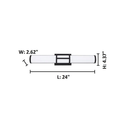 Ramaro LED 24 inch Matte Black Bath Vanity Wall Light