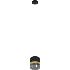 Sinsiga 1 Light 7 inch Structured Black Pendant Ceiling Light