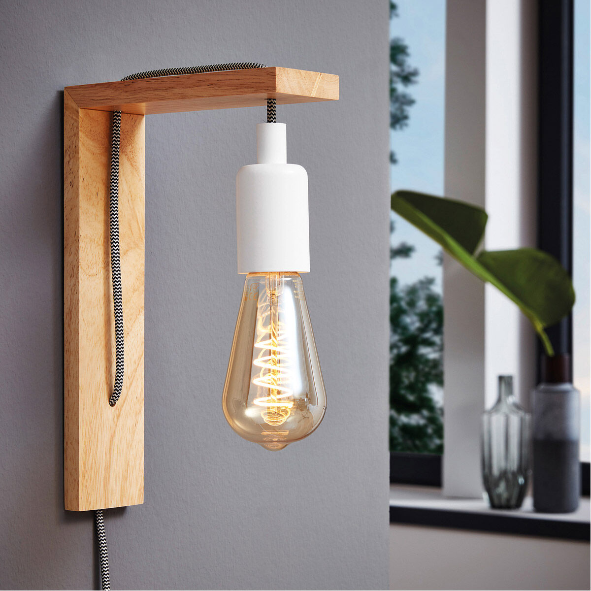 Tocopilla 1 Light 2.36 inch Natural Wood Sconce Wall Light