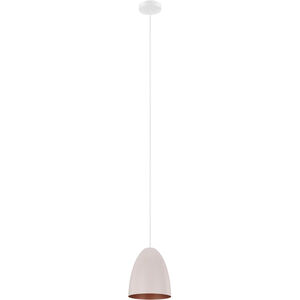 Sarabia 1 Light 8 inch Pastel Apricot and Copper Pendant Ceiling Light