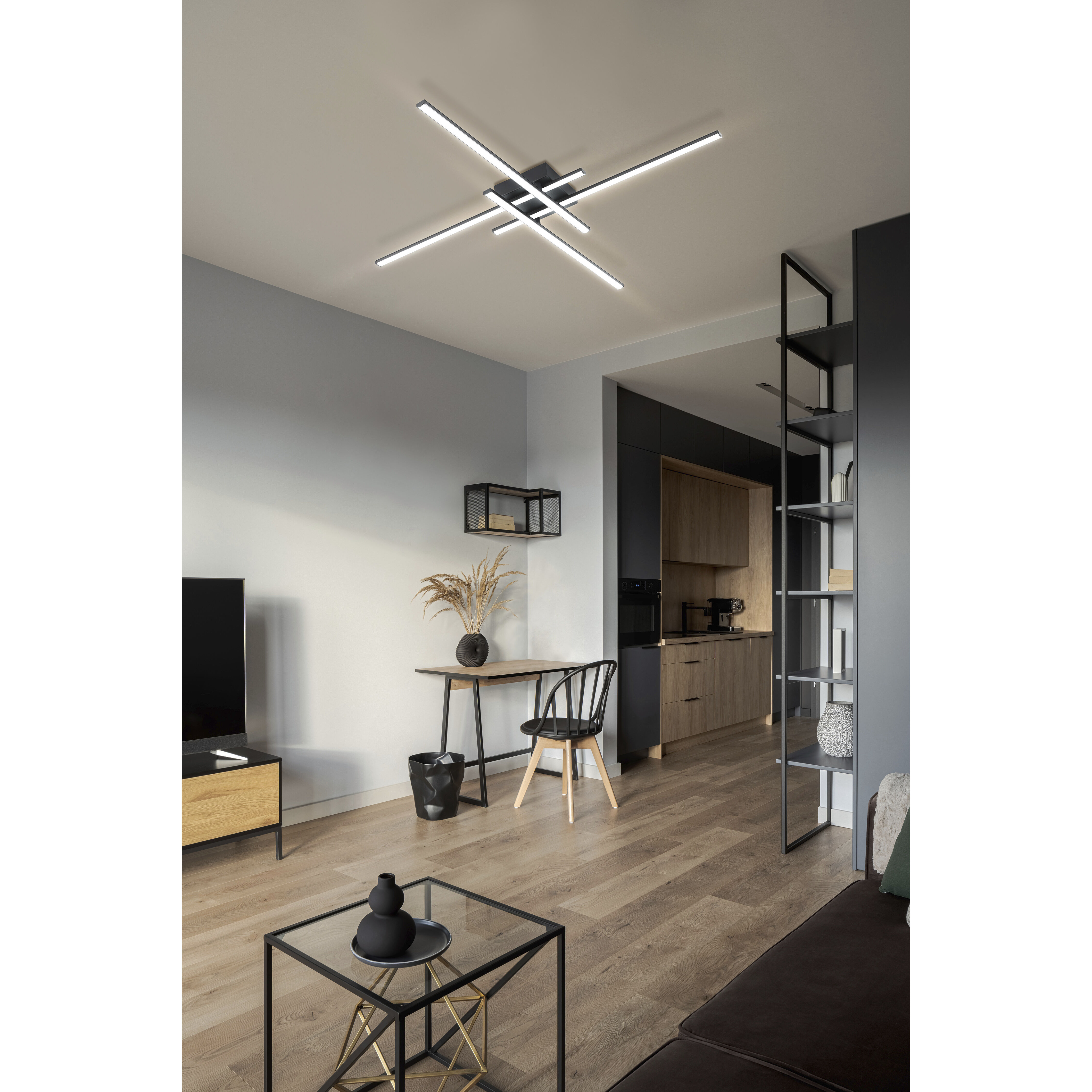 Vega black flush mount light outlet