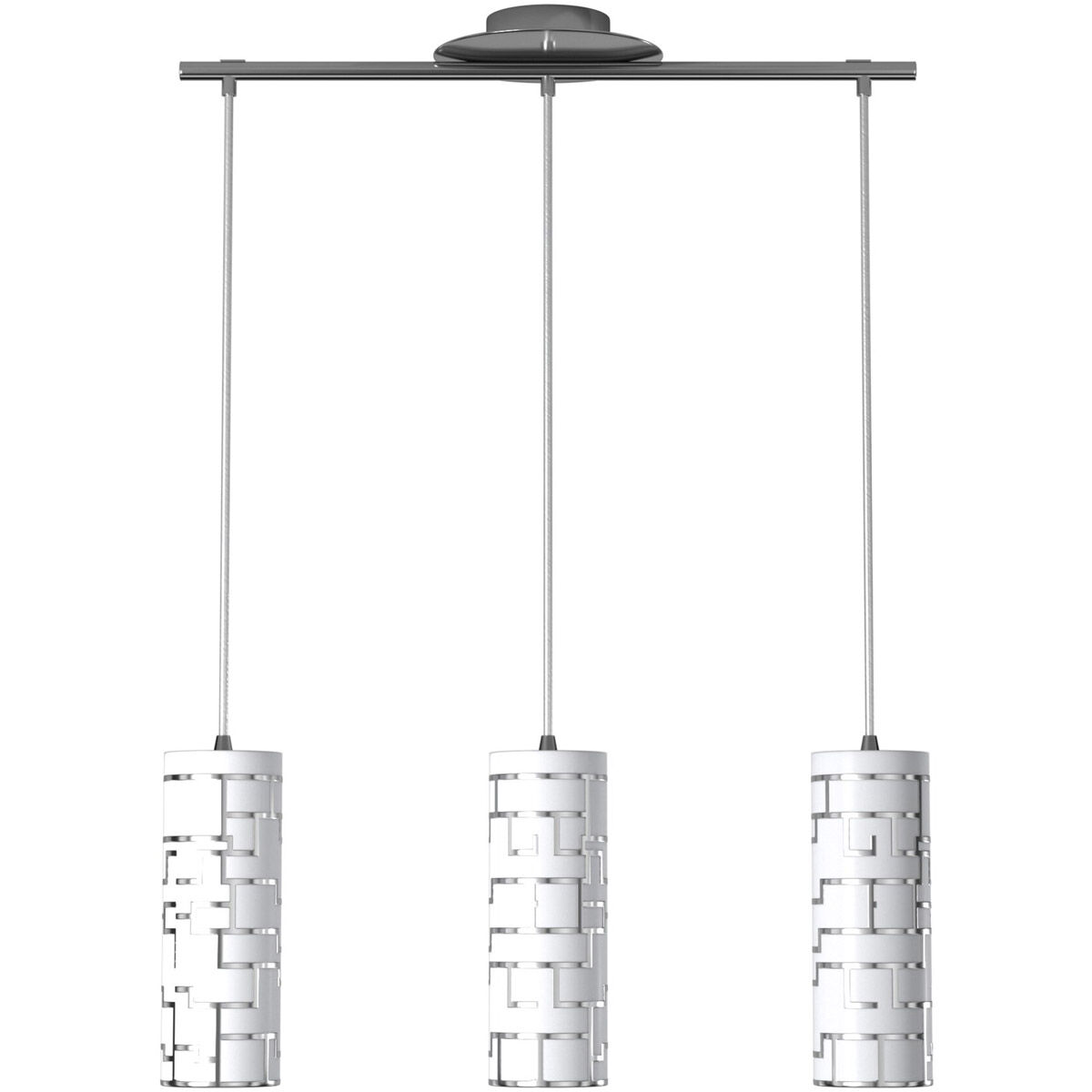 Bayman 3 Light 28.15 inch Chrome Island Trestle Light Ceiling Light