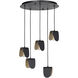 Serenara 5 Light 21.65 inch Black and Gold Pendant Ceiling Light