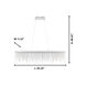 Antelao LED 45.25 inch Chrome Linear Chandelier Ceiling Light