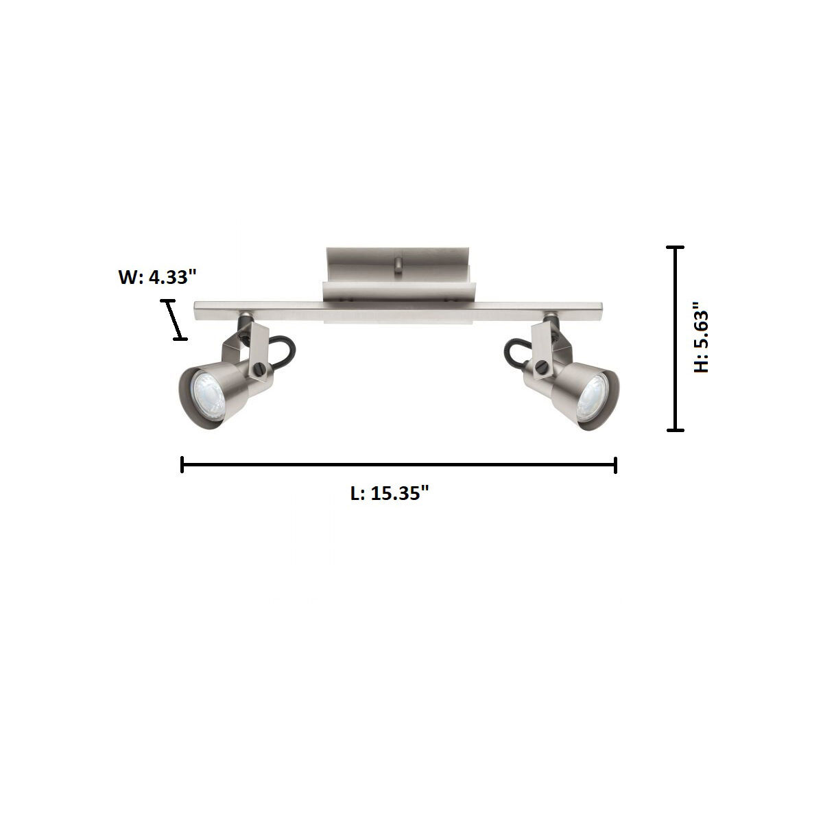 Trillo 2 Light 120V Brushed Nickel Track Light Ceiling Light