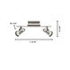 Trillo 2 Light 120V Brushed Nickel Track Light Ceiling Light