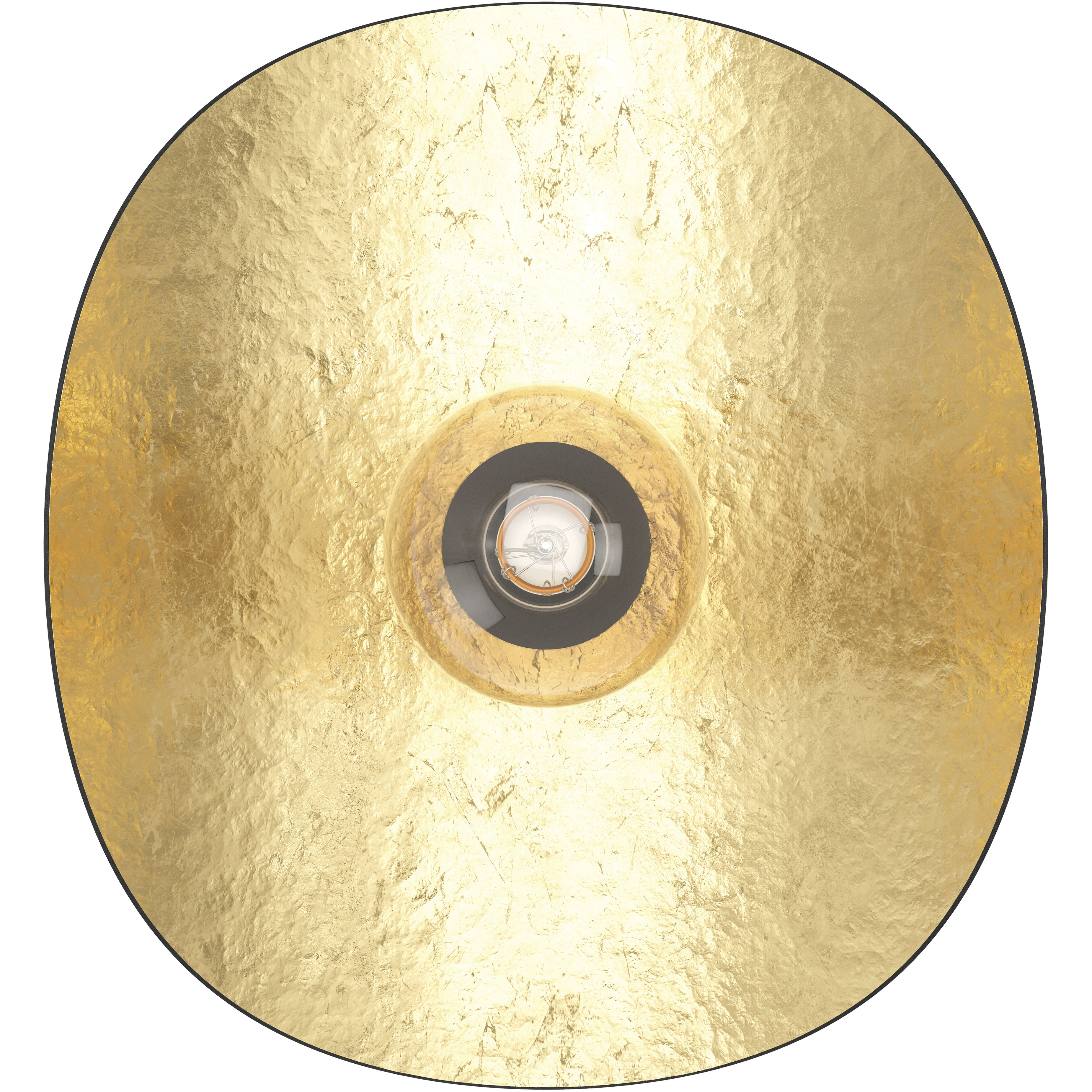 Saceda 1 Light 11.42 inch Black and Gold Leaf Flush Mount Ceiling Light