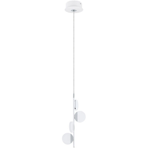 Olindra LED 7 inch White and Chrome Mini Pendant Ceiling Light